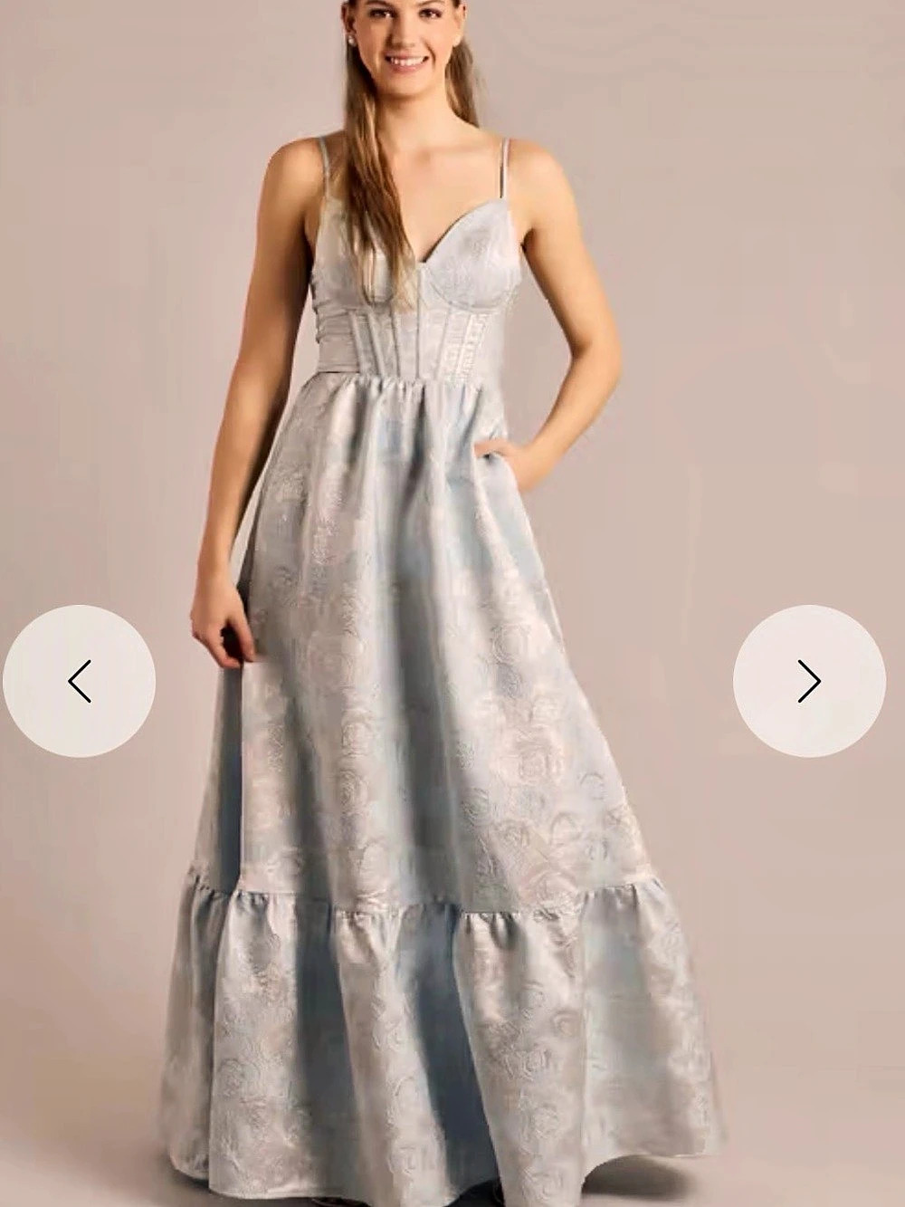 Formal floral metallic corset ball gown - Crystal Doll by David’s Bridal